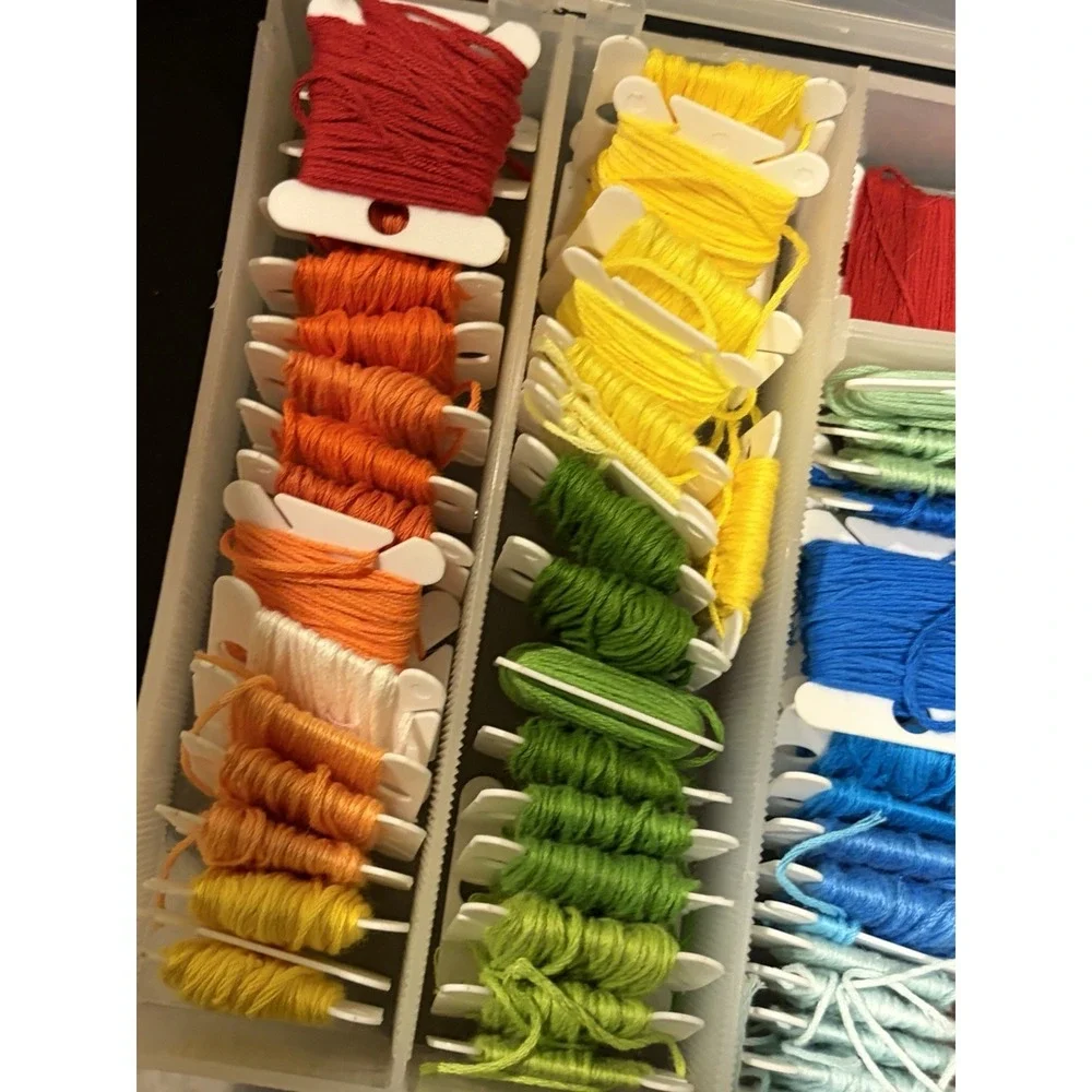 Embroidery Floss & Bracelet String Thread with Organizer Storage Box